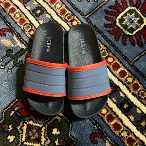 J. Crew blue and red Slide Sandals